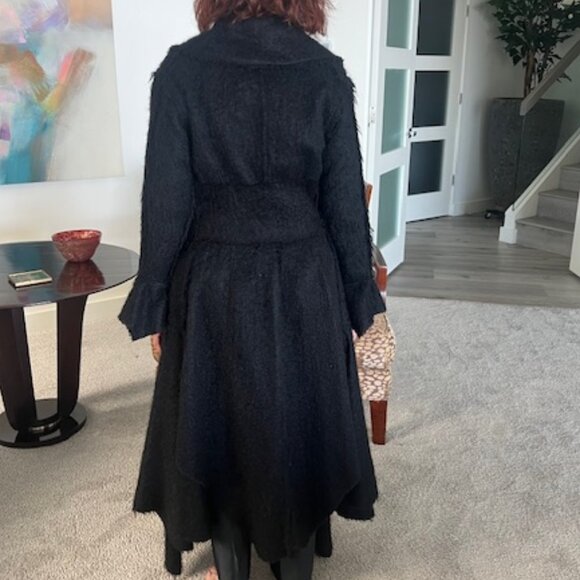 Black, Asymmetrical Coat by LA Designer - Sterling Capricio, Size 6-8 - Picture 15 of 15